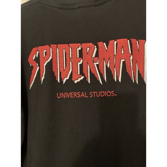 VTG Y2K Universal Studios Spider-man Double Sided Black T Shirt Size L Amazing - Picture 5 of 7